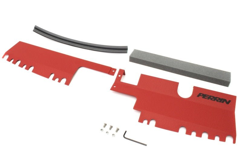 PERRIN 15 - 21 Subaru WRX/STI Radiator Shroud (With OEM Intake Scoop) - Red - My Store