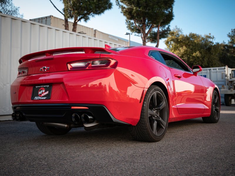 aFe POWER MACH Force - Xp 3in Axle - Back Exhaust 16 - 20 Chevrolet Camaro SS V8 6.2L w/Mufflers - Black - My Store