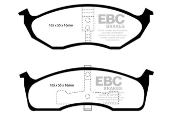 compare product EBC 99-04 Chrysler 300M 3.5 Yellowstuff Front Brake Pads