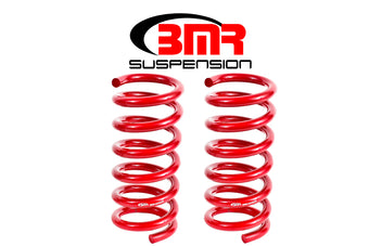 compare product BMR 15-17 S550 Mustang Rear Performance Version Lowering Springs - Red