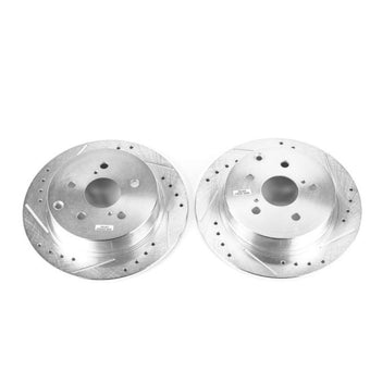 compare product Power Stop 16-17 Toyota Mirai Rear Evolution Drilled & Slotted Rotors - Pair