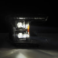 AlphaRex 18 - 20 Ford F - 150 (Req. Conv F150 w/LED) LUXX LED Proj HL Alpha - Blk w/Actv Lt Seq Sig SB DRL - My Store