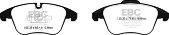 compare product EBC 2016+ Jaguar XE 2.0L TD (180) Redstuff Front Brake Pads