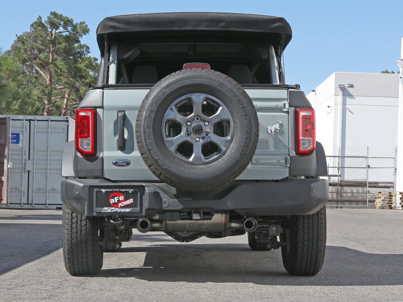 aFe Vulcan 3in 304 SS Axle - Back Exhaust 2021 Ford Bronco L4 - 2.3L (t)/V6 - 2.7L (tt) w/ Carbon Tips - My Store
