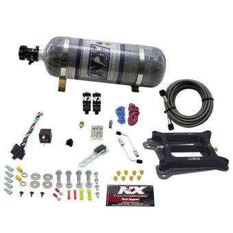 compare product Nitrous Express 4150 Hitman Plus 4-BBL Nitrous Kit (50-200HP) w/Composite Bottle