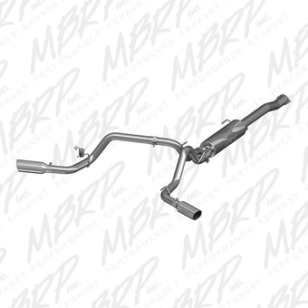 compare product MBRP 2016 Toyota Tacoma 3.5L EC/CC Cat Back Dual Split Exit Alum Exhaust