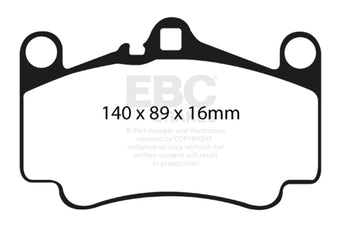 compare product EBC 03-05 Porsche 911 (996) (Cast Iron Rotor only) 3.6 Carrera 4S Redstuff Front Brake Pads