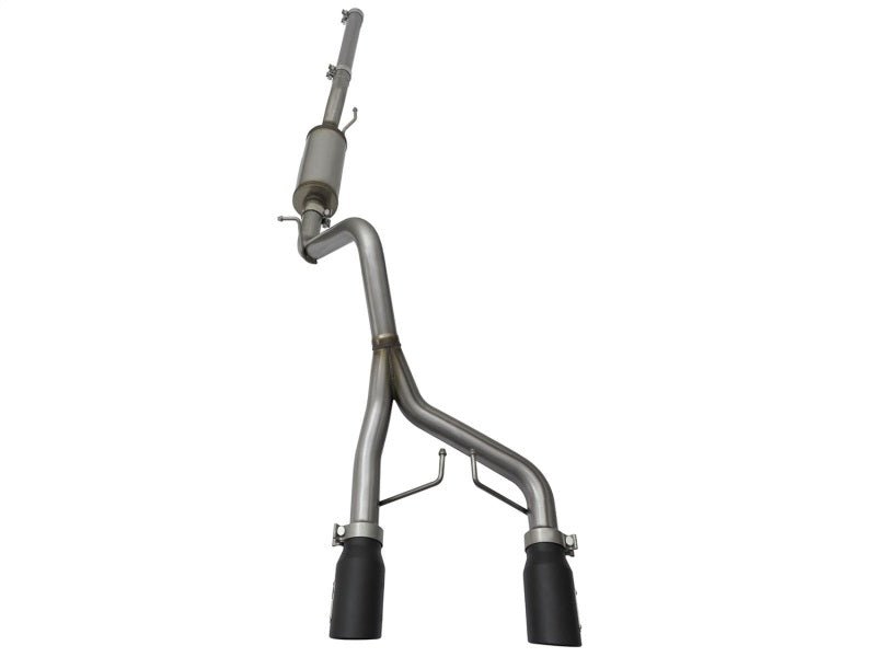 aFe Rebel Series CB 2.5in Dual Center Exit SS Exhaust w/ Black Tips 07 - 15 Jeep Wrangler 3.6L/3.8L V6 - My Store