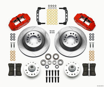 compare product Wilwood Narrow Superlite 6R Front Hub & 1PC Rtr Kit 12.88in-Red 74-80 Pinto Disc Spindle only