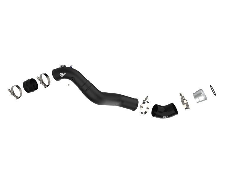 aFe 21+ Ford F - 150 V6 - 3.5L (tt) BladeRunner 3in to 3.5in Aluminum Cold Charge Pipe Black - My Store