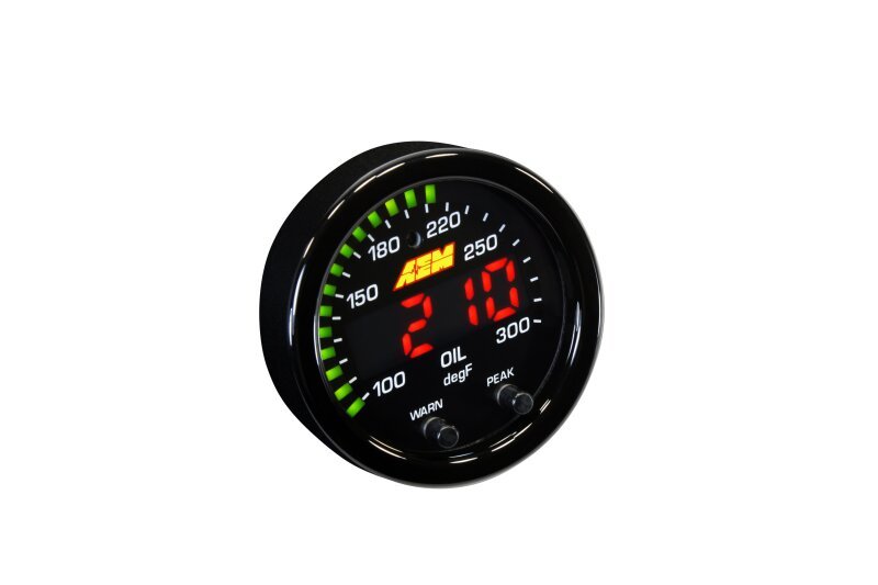 AEM X - Series Temperature 100 - 300F Gauge Kit (ONLY Black Bezel and Water Temp. Faceplate) - My Store