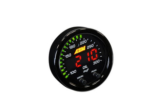 compare product AEM X-Series Temperature 100-300F Gauge Kit (ONLY Black Bezel and Water Temp. Faceplate)