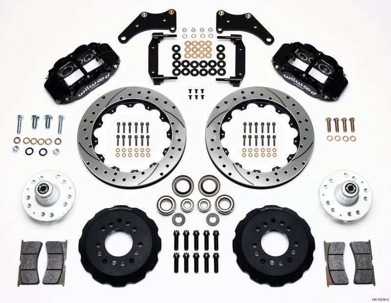 Wilwood Narrow Superlite 6R Front Hub Kit 12.88in Drilled Large GM 57 - 70 Drop Spindle - My Store