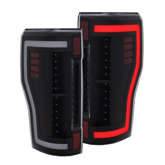 compare product ANZO 2017+ Ford F-250 LED Taillights - Black/Clear
