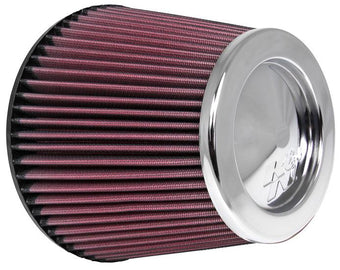 compare product K&N Universal Chrome Filter 6in Flange ID x 7.5in Base OD x 5in Top OD x 6in H
