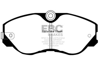 compare product EBC 87-89 Nissan 300ZX 3.0 Turbo Redstuff Front Brake Pads