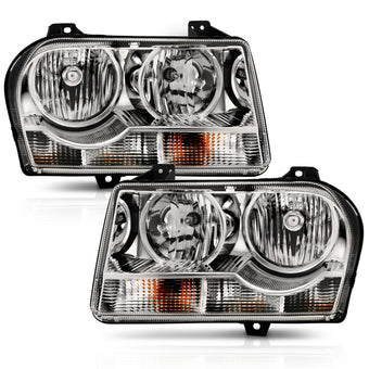 compare product ANZO 2005-2010 Chrysler 300 Crystal Headlight Chrome Amber