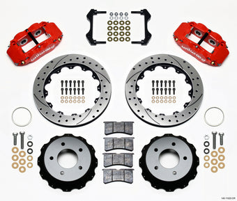 compare product Wilwood Narrow Superlite 4R Rear Kit 12.88in Drilled Red 84-87 Corvette C4