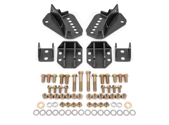 compare product BMR 64-72 GM A-Body Coilover Conversion Kit Rear Adjust Shock Mt w/o CAB - Black Hammertone
