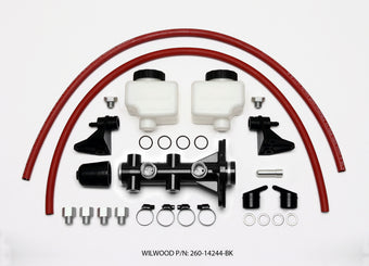 compare product Wilwood Tandem Remote Master Cylinder - 1 1/8in Bore Black