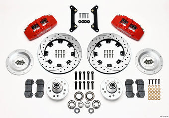 compare product Wilwood Dynapro 6 Front Hub Kit 12.19in Drilled Red 70-78 Camaro
