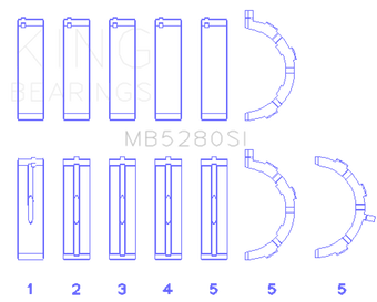 compare product King Engine Bearings Ford 281CI/330CI 4.6L/5.4L V8 (Size STD) Main Bearing Set