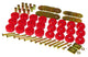 Prothane Chevy Conv Impala / Belair Body Mount Kit - Red - My Store