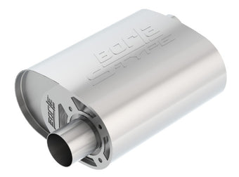 compare product Borla CrateMuffler Ford Coyote 2.5 inch Offset/Offset 12in x 6in x 10.34in S-Type Oval Muffler