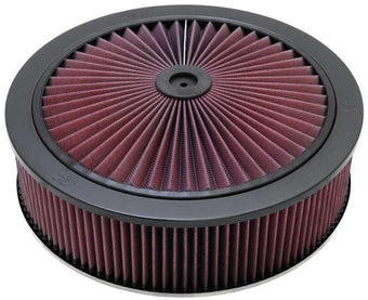 compare product K&N X-Stream Top Filter Black 14 inch OD 5.125 inch Neck Flange 5.875 inch H