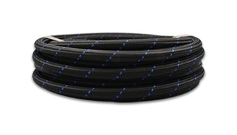 compare product Vibrant -8 AN Two-Tone Black/Blue Nylon Braided Flex Hose (10 foot roll)