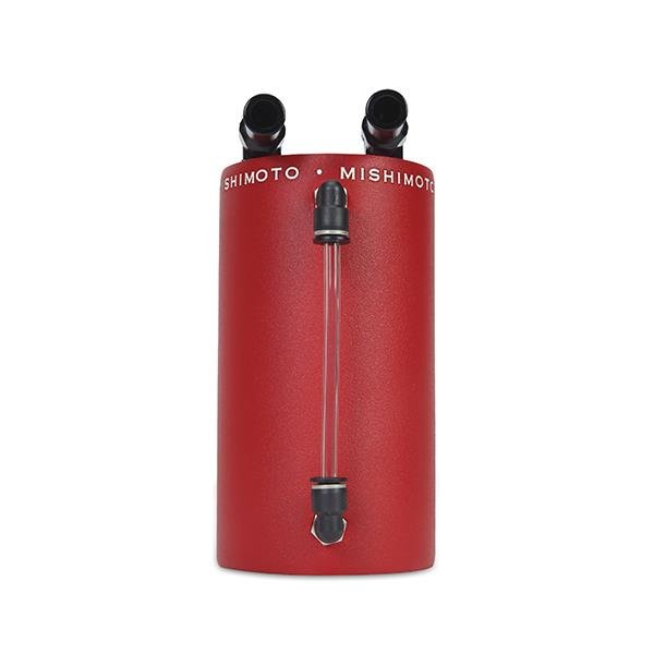 Mishimoto Large Aluminum Oil Catch Can - Wrinkle Red - My Store