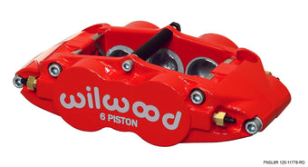 compare product Wilwood Caliper-Narrow Superlite 6R-RH - Red 1.62/1.12/1.12in Pistons 1.25in Disc