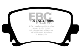 compare product EBC 06-13 Audi A3 2.0 Turbo (Girling rear caliper) Yellowstuff Rear Brake Pads