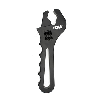 compare product DeatschWerks Adjustable AN Hose End Wrench - Black Anodized