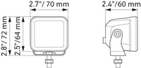 Hella Universal Black Magic 2.7in L.E.D. Cube Kit - Flood Beam - My Store