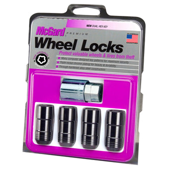compare product McGard Wheel Lock Nut Set - 4pk. (Cone Seat) M14X1.5 / 21mm & 22mm Dual Hex / 1.965in. L - Black