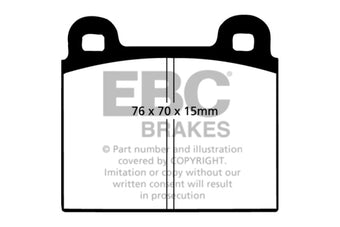 compare product EBC 70-75 Alfa Romeo Montreal 2.6 Redstuff Front Brake Pads