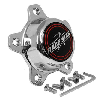 compare product Race Star 5 Lug Cap Short Plastic Chrome (incl. Medallion & Screws)