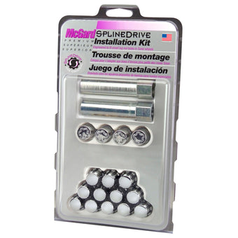 compare product McGard SplineDrive Tuner 4 Lug Install Kit w/Locks & Tool (Cone) M12x1.5 / 13/16 Hex - Chrome (CS)