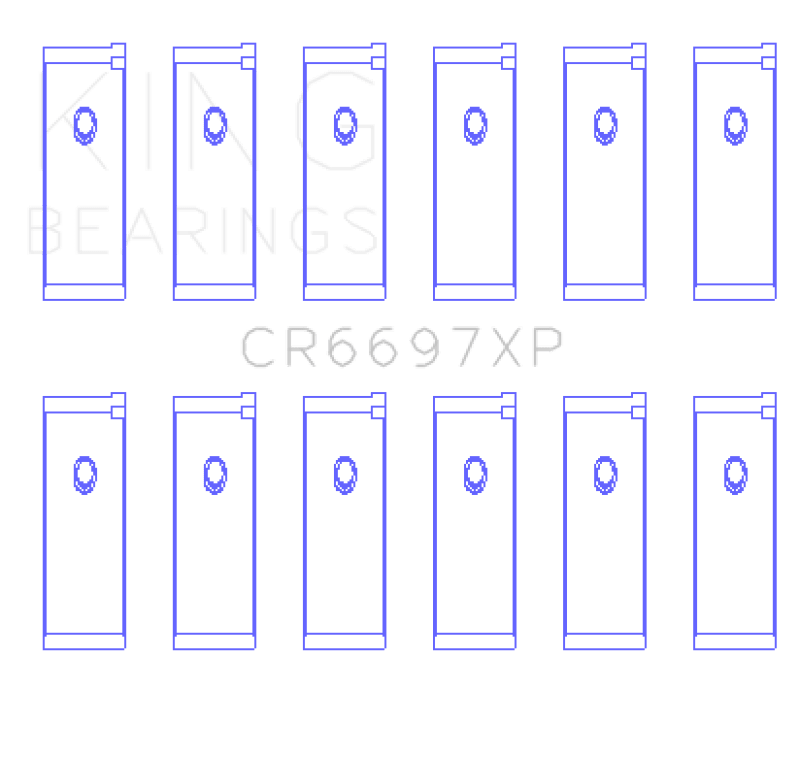King Engine Bearings Nissan RB25/RB26 (Size 0.025mm) Performance Rod Bearing Set - My Store