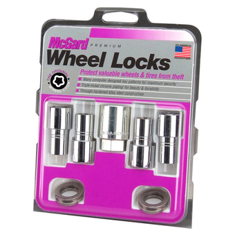 compare product McGard Wheel Lock Nut Set - 4pk. (Long Shank Seat) 1/2-20 / 13/16 Hex / 1.75in. Length - Chrome