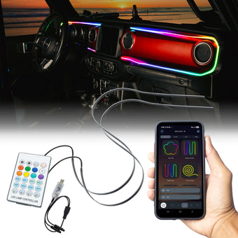 compare product Oracle 18-23 Jeep Wrangler JL/Gladiator JT Dynamic ColorSHIFT LED Interior Dash Board Kit