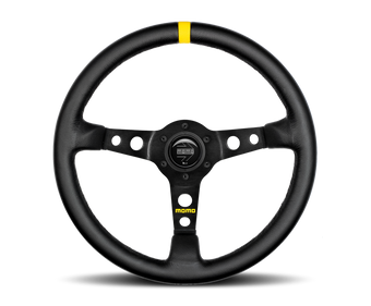 compare product Momo MOD07 Steering Wheel 350 mm -  Black Leather/Black Spokes/1 Stripe