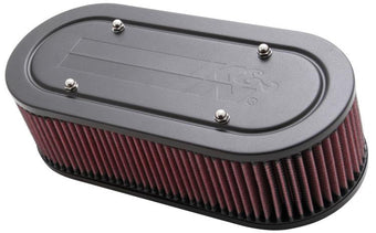compare product K&N Custom Oval Racing Assembly Red 11.96in Inside Length / 5.22in Inside Width / 3.25in Filter H
