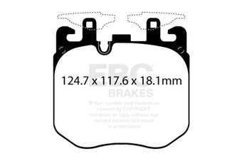 compare product EBC 2019+ BMW X7 Bluestuff Front Brake Pads