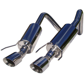 compare product MBRP 2005-2008 Chev Corvette Dual Muffler Axle Back 4 Round Dual Wall Tips