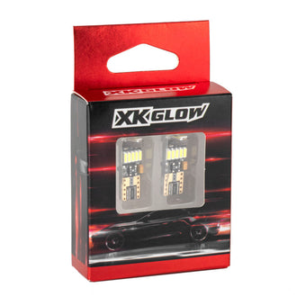 compare product XK Glow Amber T10 194 Error Free Ultra Bright LED Bulb 2pc Set w/ Built-in Canbus