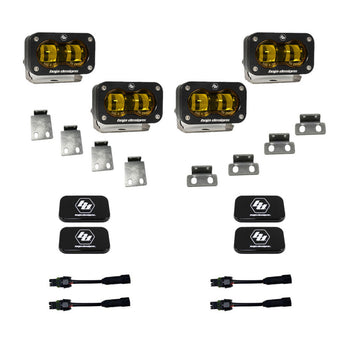 compare product Baja Designs 21-22 Ford F-150 Raptor S2 SAE Dual Fog Pocket Light Kit - Amber