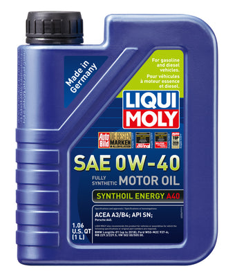 compare product LIQUI MOLY 1L Synthoil Energy A40 Motor Oil SAE 0W40