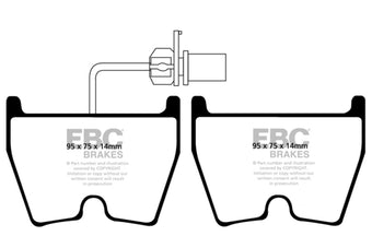 compare product EBC 06-09 Audi RS4 4.2 (Cast Iron Rotors) Redstuff Front Brake Pads